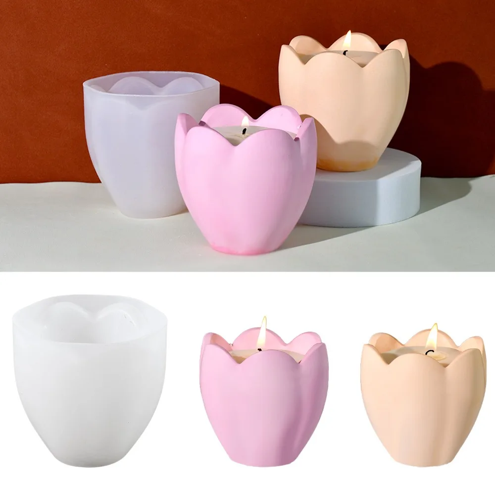 Soap Making Equipment For Beginners - Tulip Candle Holder Silicone Moulds Flower