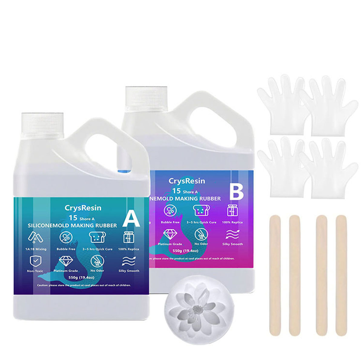 Soap Making Kit For Beginners - Silicone Mold Making Kit, 38.8OZ Super