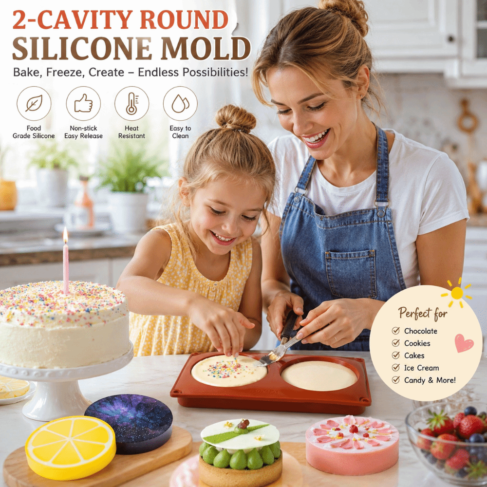 Soap Making Supplies - Cylinder Shaped Silicone Baking Mold Large