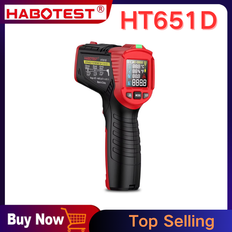 Soap Making Thermometer - HABOTEST HT651D Infrared Thermometer Laser Temperature