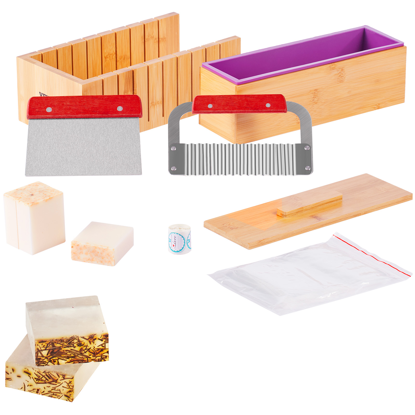 Soap Making Kit For Beginners - VEVOR Soap Making Kit Bamboo Cutting
