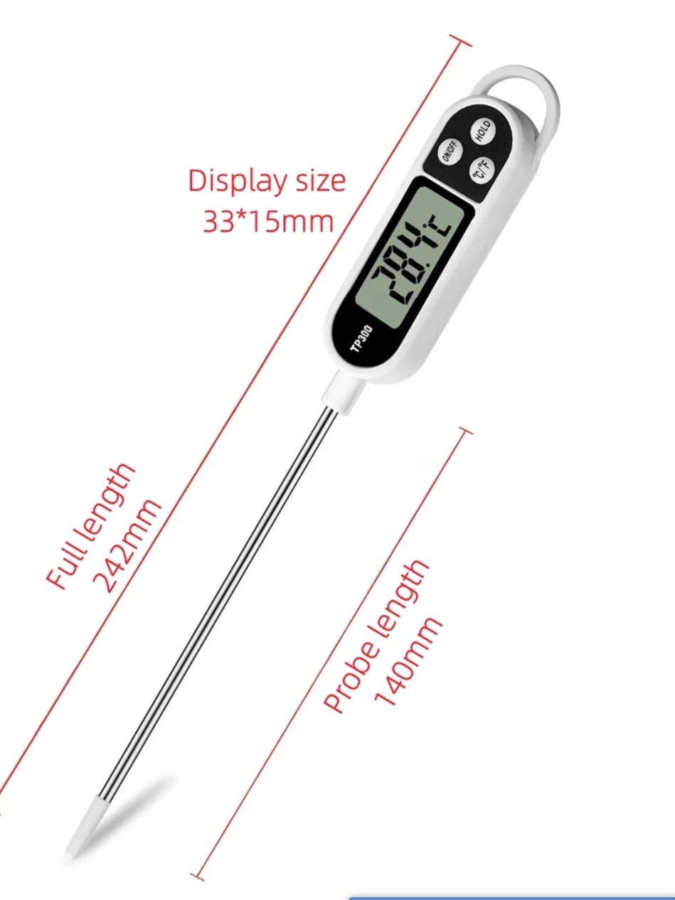 Soap Making Thermometer - Stainless Steel Probe Type Household Food