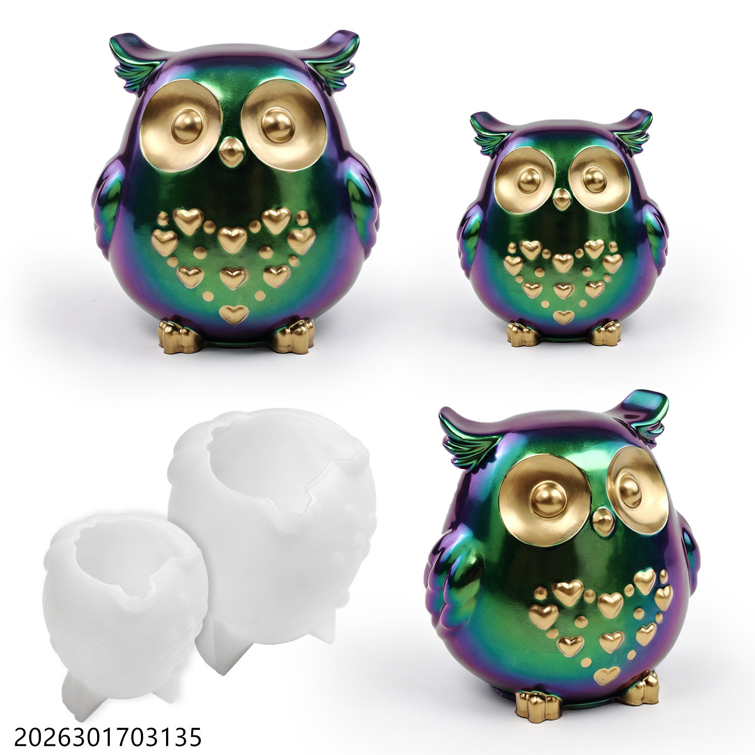 Soap Making Supplies - Owl Silicone Mold 3D Bird Shape