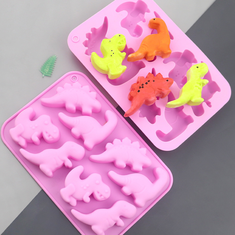 Soap Making Supplies - Blues Wholesale 8 Dinosaurs Cartoon Silicone