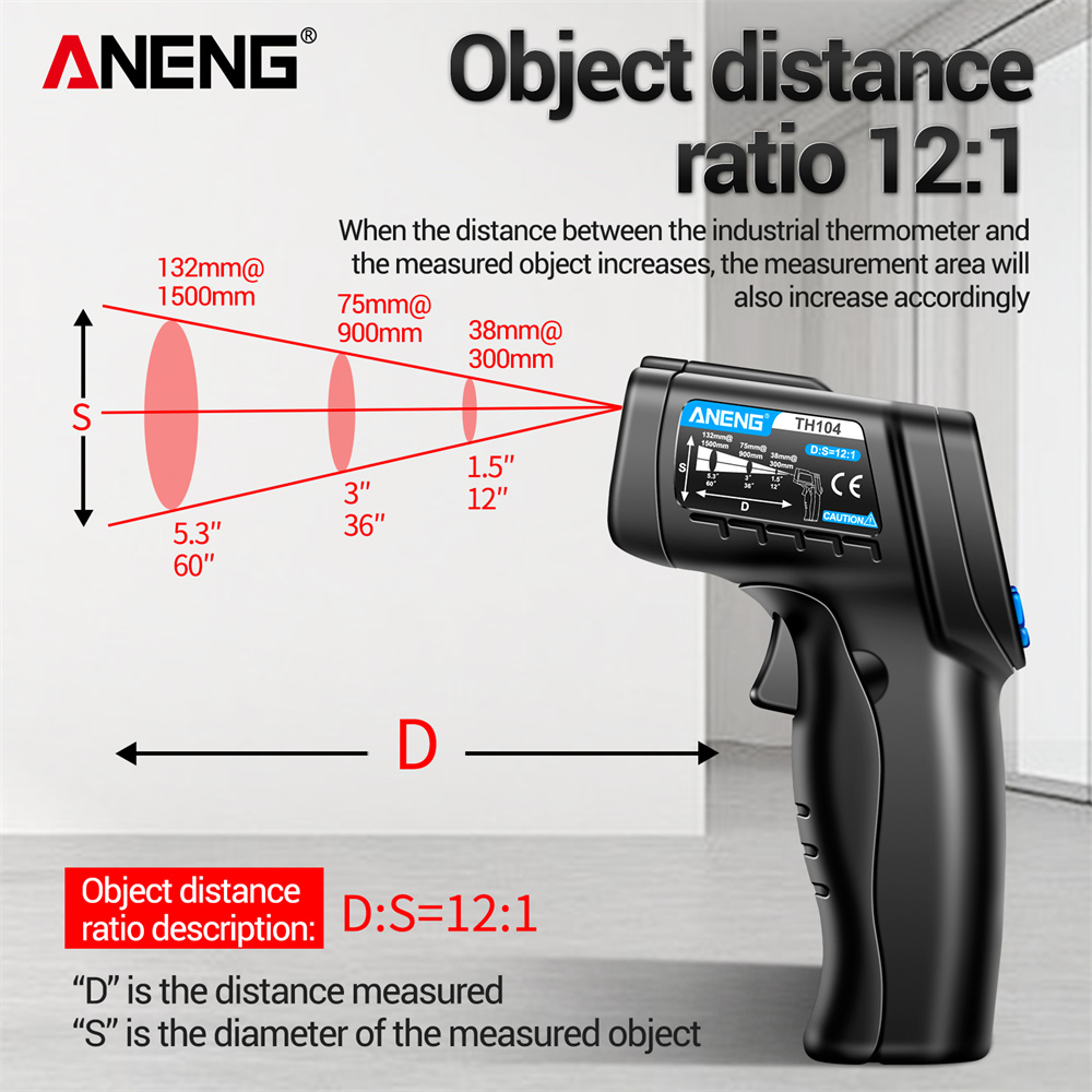 ANENG -50~550℃ Infrared Thermo - Soap Making Thermometer ulasan dan harga