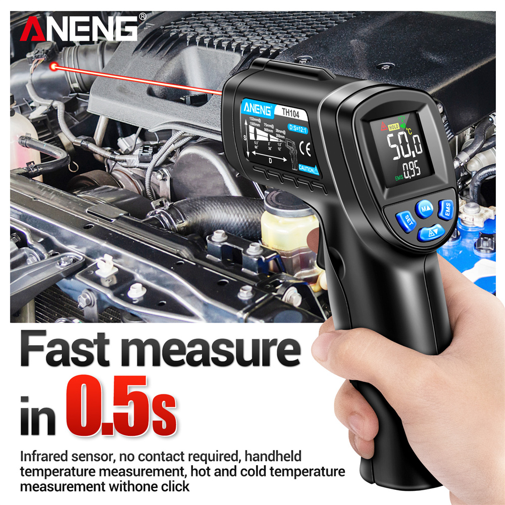 ANENG -50~550℃ Infrared Thermo - Soap Making Thermometer ulasan dan harga