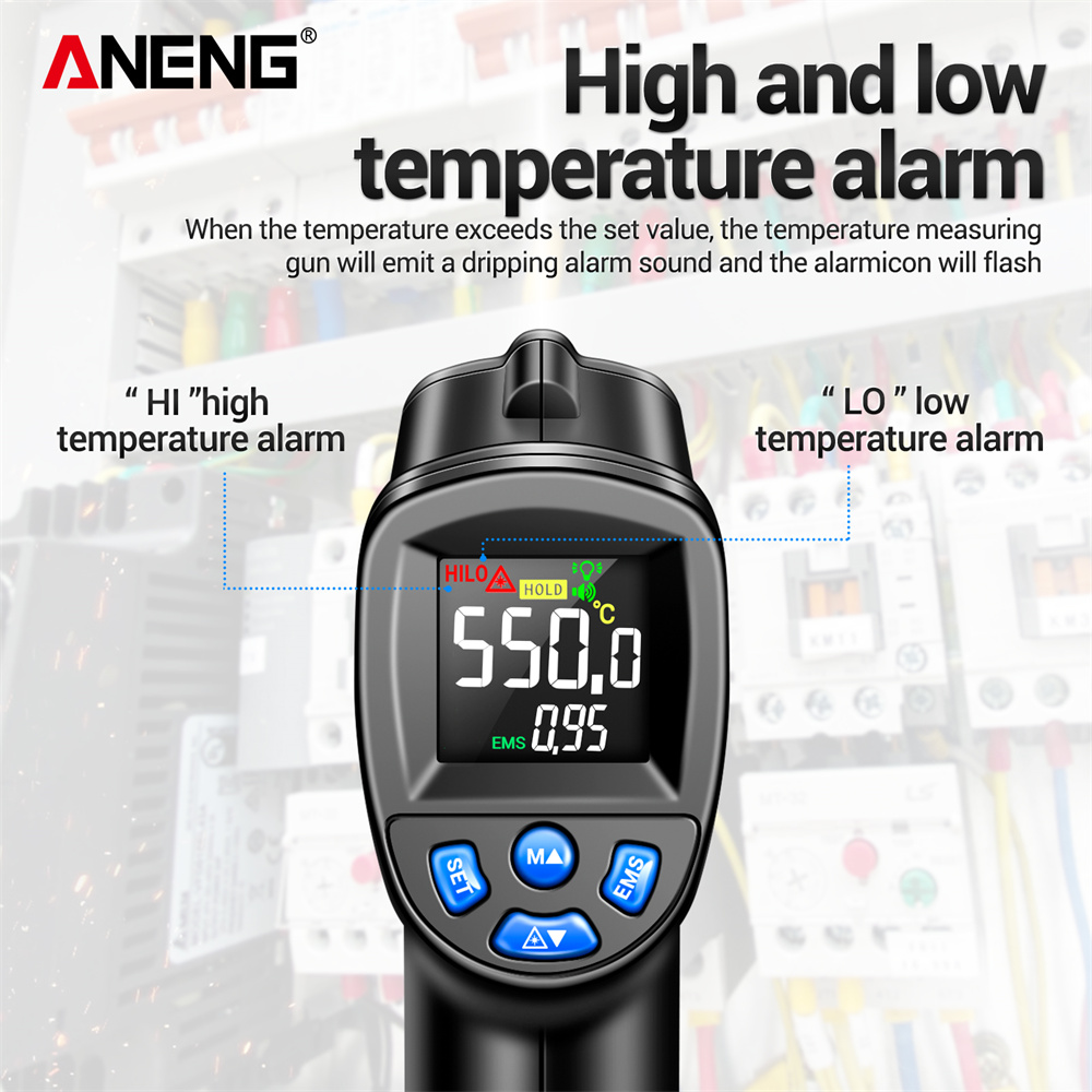 ANENG -50~550℃ Infrared Thermo - Soap Making Thermometer ulasan dan harga