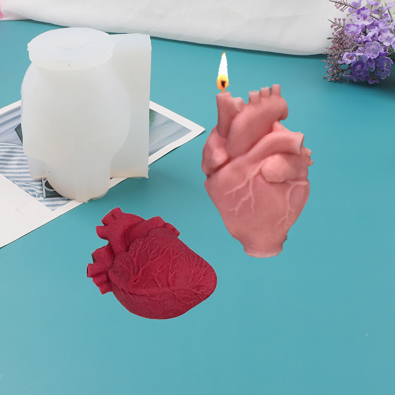 DIY Human Heart Silicone Candl - Soap Making Diy Kit ulasan dan harga