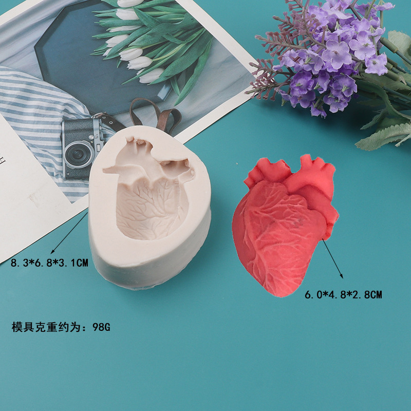 DIY Human Heart Silicone Candl - Soap Making Diy Kit ulasan dan harga
