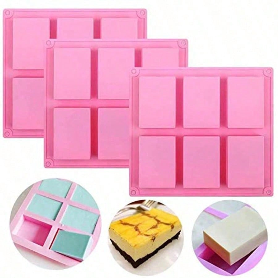 1-2 Pack 6‑Cavity DIY Silicone - Soap Making Supplies ulasan dan harga