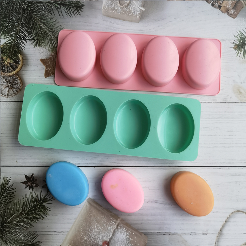 4 Cavities Oval Handmade Soap  - Soap Making Diy Kit ulasan dan harga