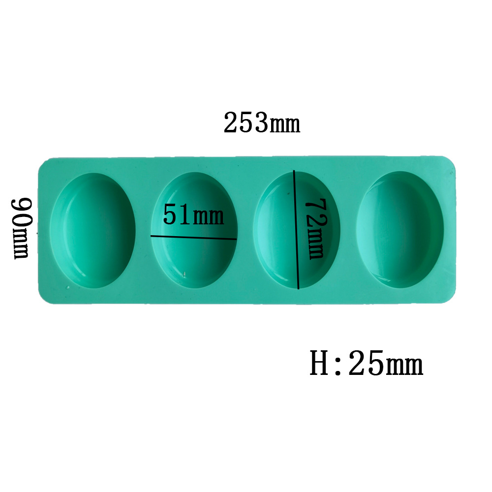 4 Cavities Oval Handmade Soap  - Soap Making Diy Kit ulasan dan harga